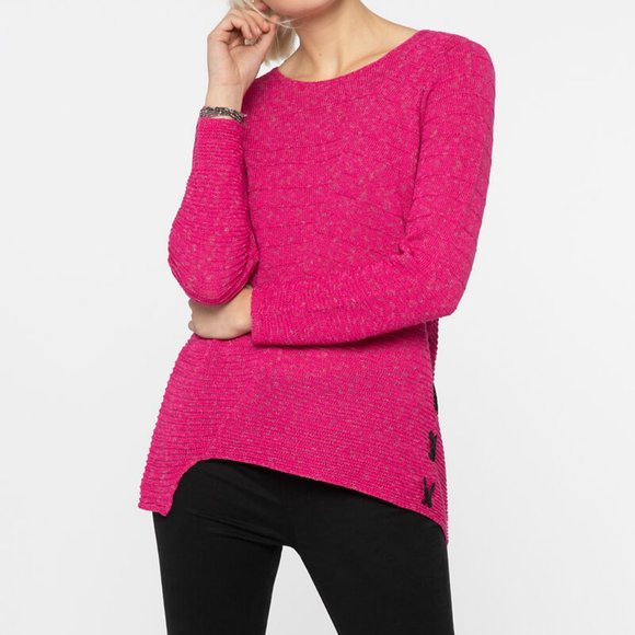 NIC+ZOE CROSS STITCH SWEATER - Picture 1 of 3